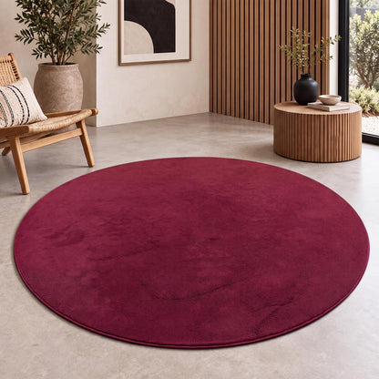 Tapis Salon Chambre Adulte Poils Ras Lavable En Machine Uni Moelleux, Dimension:160X220 Cm, Couleur:Beige Foncé