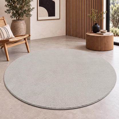 Tapis Salon Chambre Adulte Poils Ras Lavable En Machine Uni Moelleux, Dimension:160X220 Cm, Couleur:Beige Foncé